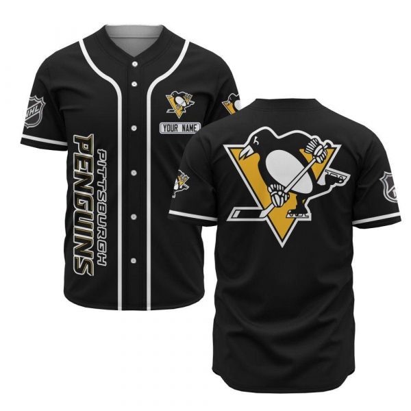 Personalized NHL Pittsburgh Penguins Custom Name Baseball Jersey Shirts