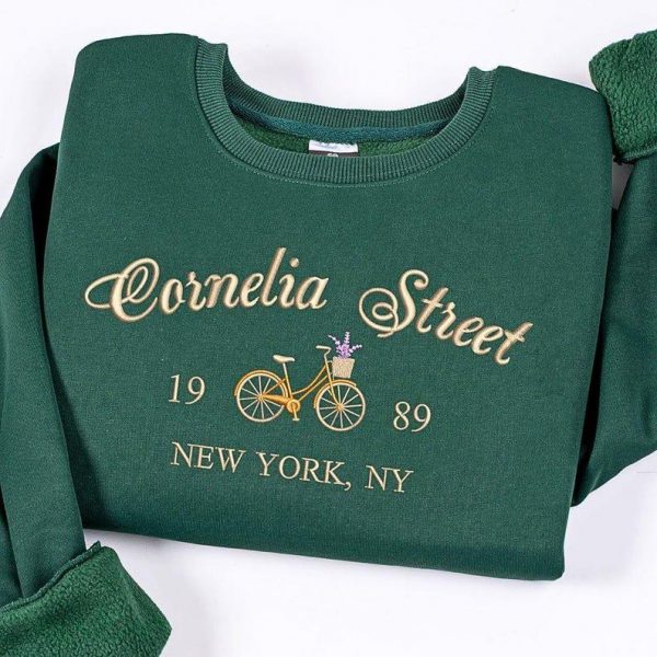 Cornelia Street Song Embroidered Sweatshirt, Cornelia Street Crewneck Hoodie