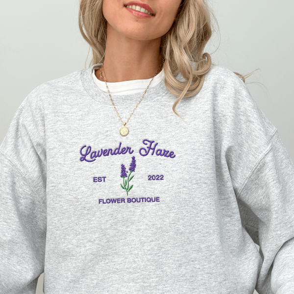 Lavender Haze Embroidered Sweatshirt, Taylor Embroidered Crewneck