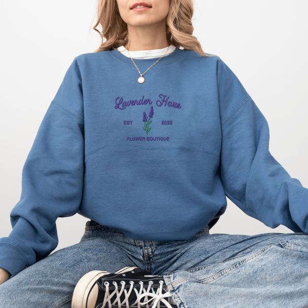 Lavender Haze Embroidered Sweatshirt, Taylor Embroidered Crewneck