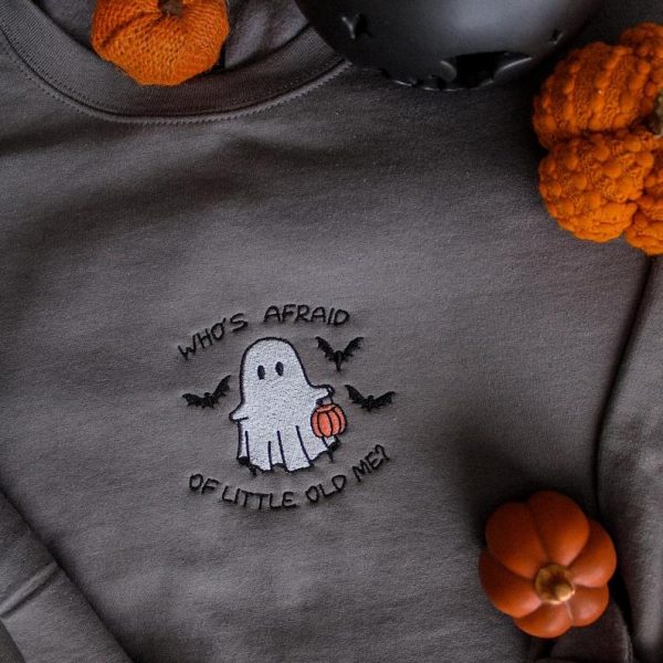 Who’s Afraid Of Trick-or-Treat Sweatshirt, Tortured Poets Album Embroidered Sweatshirt, Who’s Afraid Of Little Old Me Halloween Hoodie