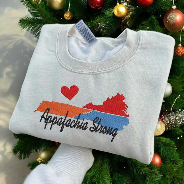 Appalachia Strong Hurricane Helene Southern Relief Embroidered Sweatshirts, T-Shirts, Hoodies