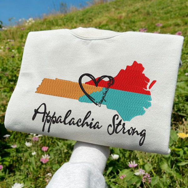 Appalachia Strong Hurricane Helene Southern Relief Embroidered Sweatshirts, T-Shirts, Hoodies