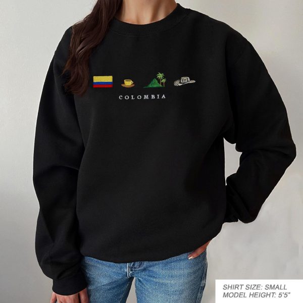 Colombia Symbol Embroidered Sweatshirts, T-Shirts, Hoodies