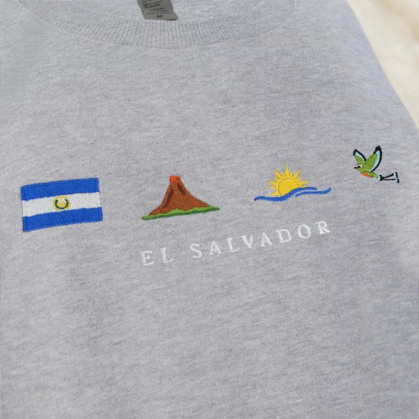 El Salvador Symbol Embroidered Sweatshirts, T-Shirts, Hoodies