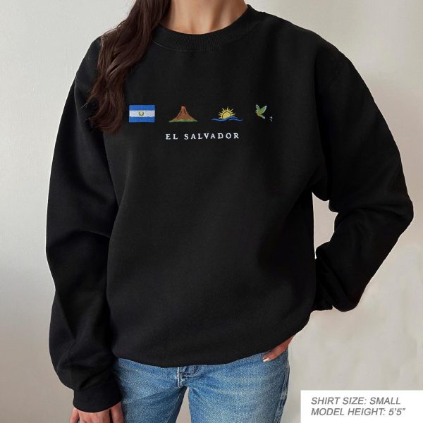 El Salvador Symbol Embroidered Sweatshirts, T-Shirts, Hoodies