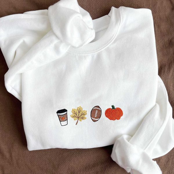 Fall & Football Season Embroidered Gemma Crewneck Sweatshirt