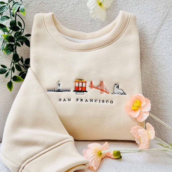 San Francisco Embroidered Sweatshirt, San Francisco Gift