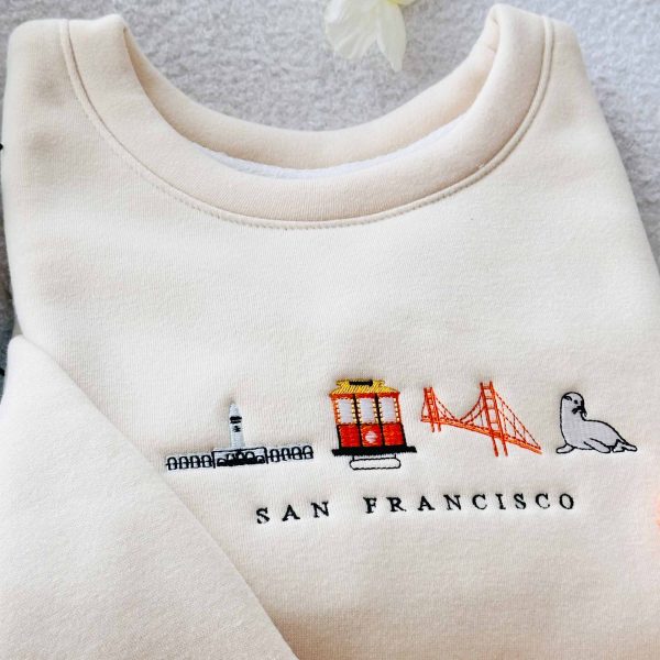 San Francisco Embroidered Sweatshirt, San Francisco Gift