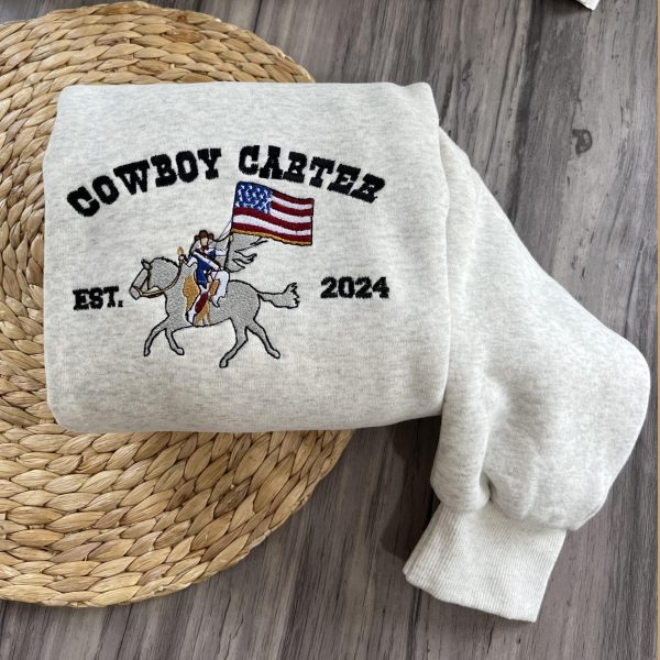 Cowboy Carter Album By Beyonce Embroidered Sweatshirt