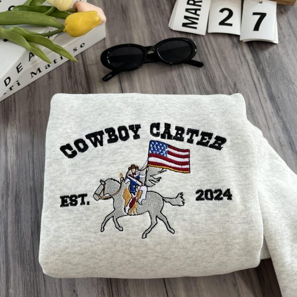 Cowboy Carter Album By Beyonce Embroidered Sweatshirt