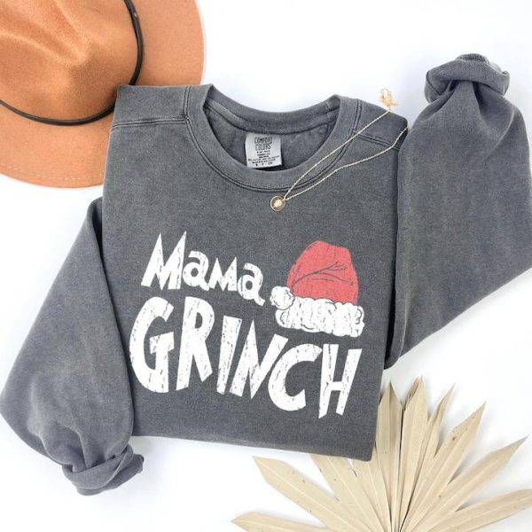 Holiday Grinchy Christmas Mama Spirit Sweatshirt, Christmas Family Matching Hoodie