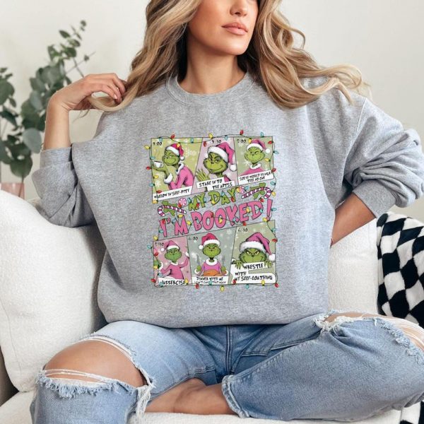 Holiday Grinchy Christmas Mama Spirit Sweatshirt, Christmas Festive My Day Booked Gift Hoodie