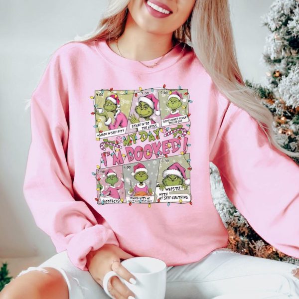 Holiday Grinchy Christmas Mama Spirit Sweatshirt, Christmas Festive My Day Booked Gift Hoodie