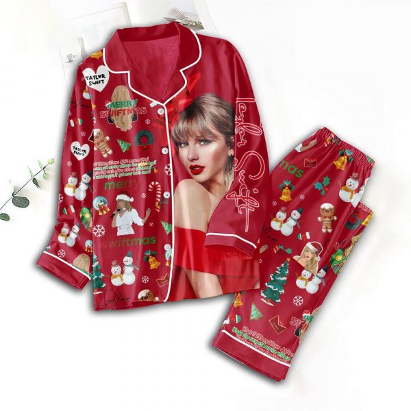 Taylor Swift 1989 Version’s Eras Tour Christmas Satin Pajamas