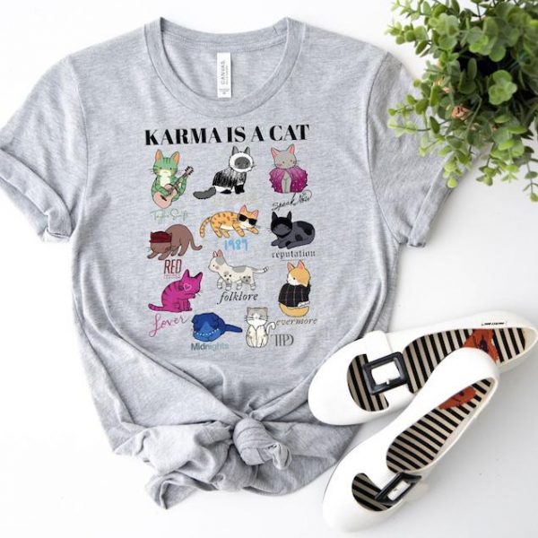 Karma is A Cat Shirt, Taylor Eras Cat Lovers Sweatshirt