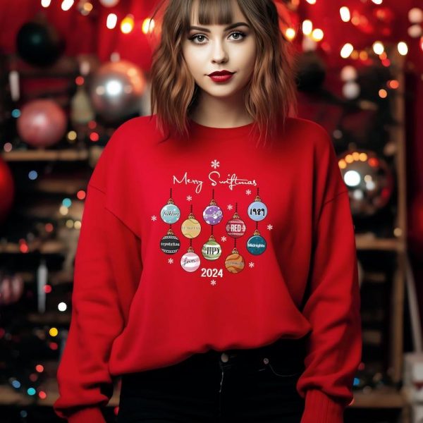 Vintage Merry Swiftmas Sweatshirt, Swiftmas Album Gift for Swifties, Music Lover Xmas Gift