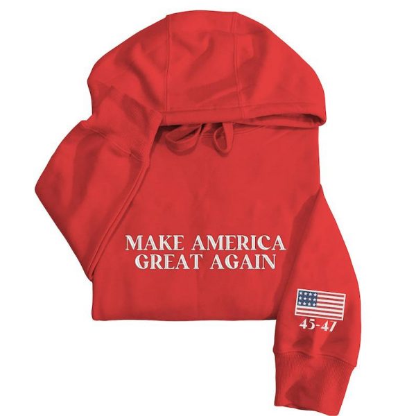 Embroidered Make America Great Again Tshirt, Embroidered Trump America Flag Hoodie