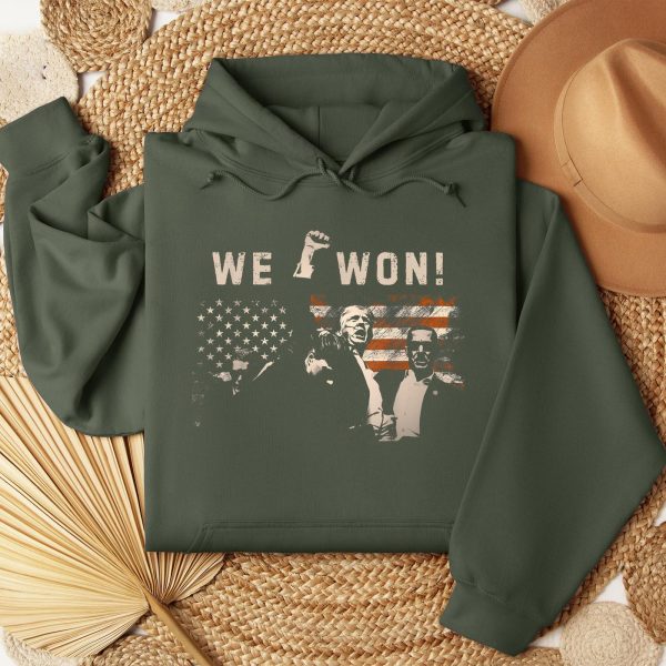 Trump We Won US President 2024 Election Sweatshirts, Hoodies And T-Shirts