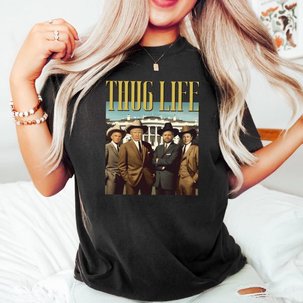 Vintage Thug Life Trump, JD Vance, Robert Kennedy, Elon Musk Sweatshirts, Hoodies And T-Shirts