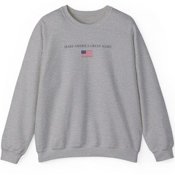 Trump American Flag Sweatshirt, Election 2024 Make America Great Again Sweatshirt