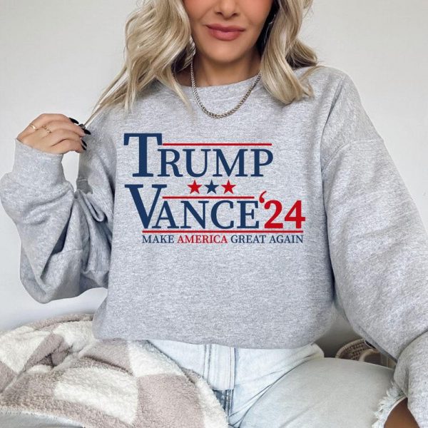 Support Trump Vance 2024 Sweatshirt, Make America Great Again Hoodie