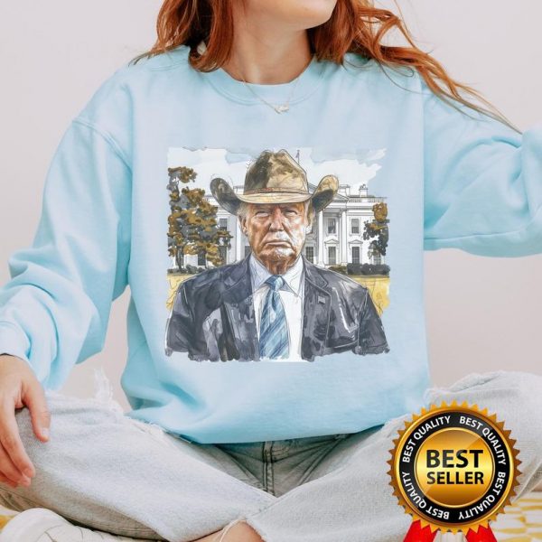 Cowboy Trump Western 2024 sweatshirt, Trump Supporter Political Republican Gift