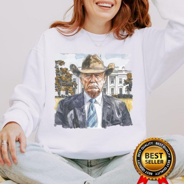 Cowboy Trump Western 2024 sweatshirt, Trump Supporter Political Republican Gift