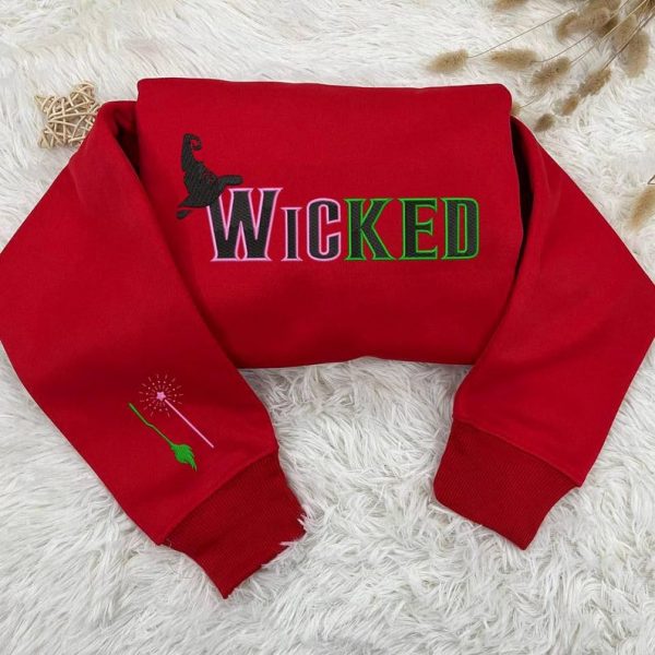 Wicked Defy Gravity Embroidered Sweatshirt, Wizard of Oz shirt Broomstick