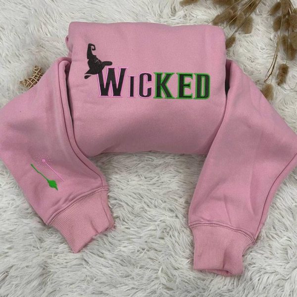 Wicked Defy Gravity Embroidered Sweatshirt, Wizard of Oz shirt Broomstick