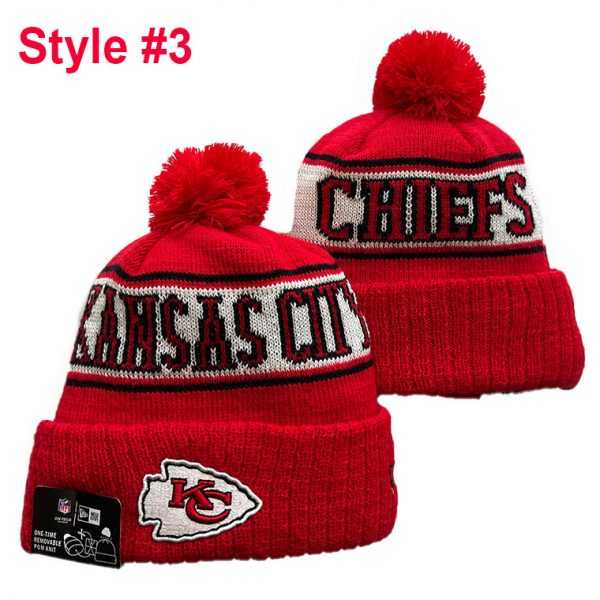 NFL Kansas City Chiefs Football Knit Beanie, Football Knit Hat