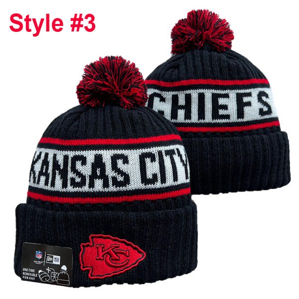 NFL Kansas City Chiefs Football Knit Beanie, Football Knit Hat