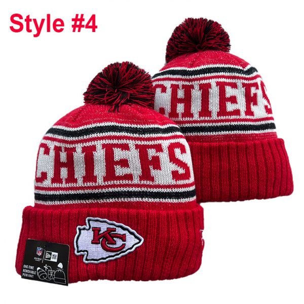 NFL Kansas City Chiefs Football Knit Beanie, Football Knit Hat