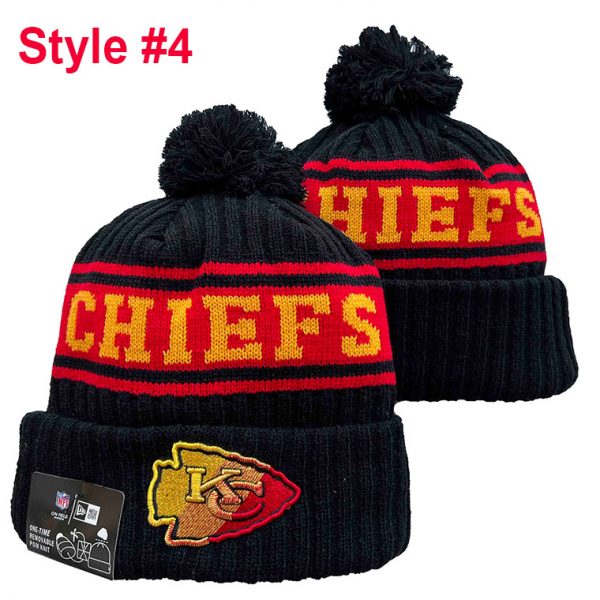 NFL Kansas City Chiefs Football Knit Beanie, Football Knit Hat