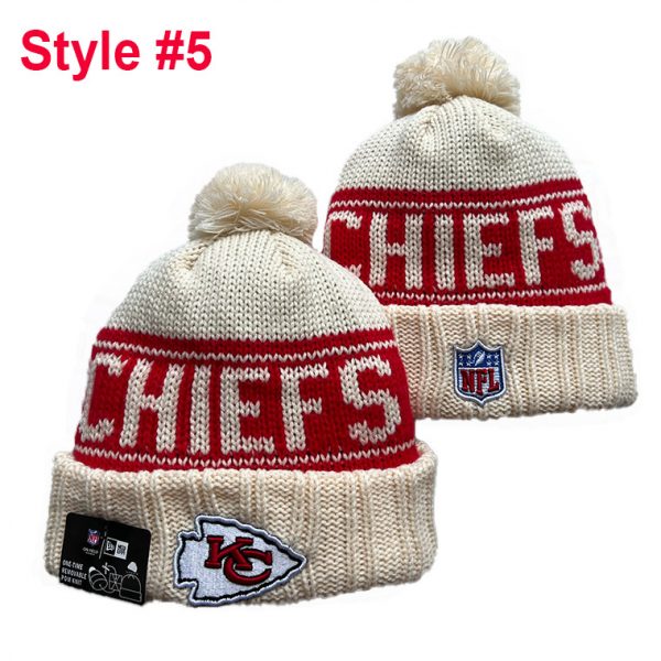 NFL Kansas City Chiefs Football Knit Beanie, Football Knit Hat