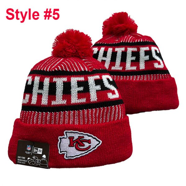 NFL Kansas City Chiefs Football Knit Beanie, Football Knit Hat