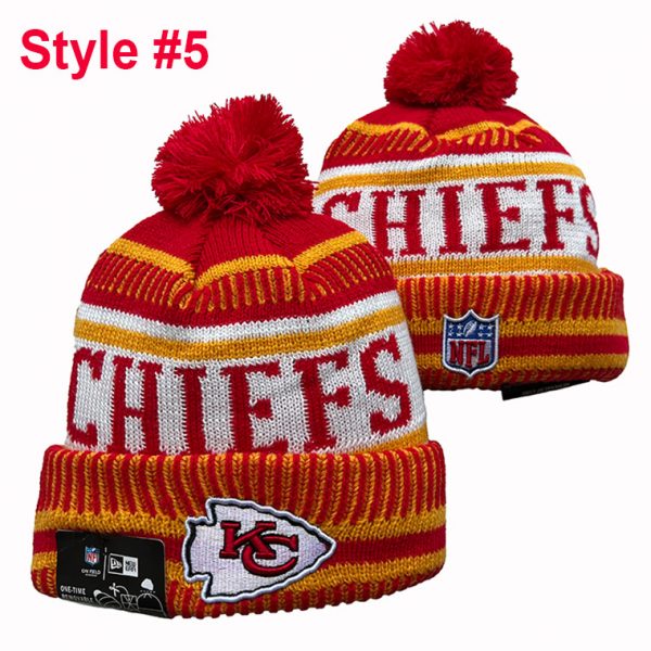 NFL Kansas City Chiefs Football Knit Beanie, Football Knit Hat