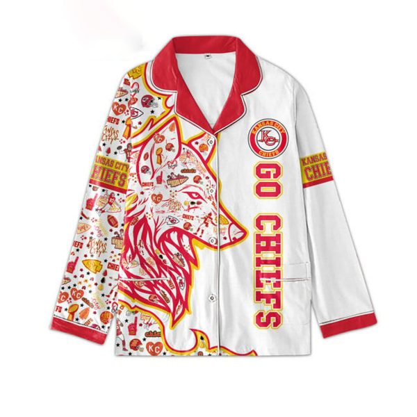 Kansas City Chiefs Go Chiefs Fan Satin Pajamas