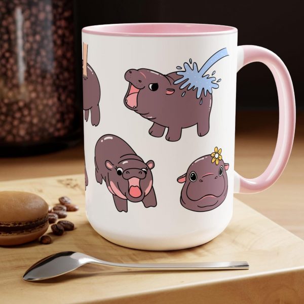 Moo Deng Cute Baby Hippo Lover Mug