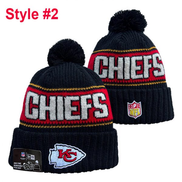 NFL Kansas City Chiefs Football Knit Beanie, Football Knit Hat