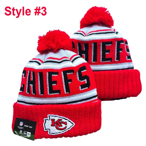 NFL Kansas City Chiefs Football Knit Beanie, Football Knit Hat