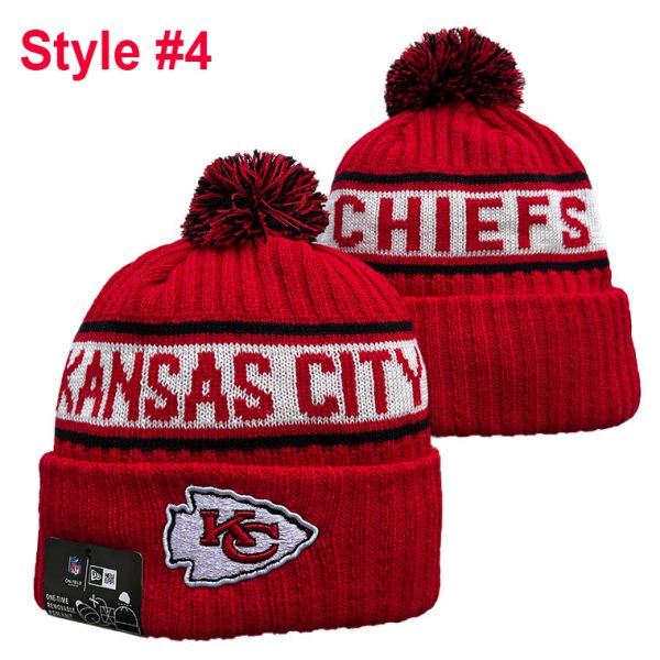 NFL Kansas City Chiefs Football Knit Beanie, Football Knit Hat