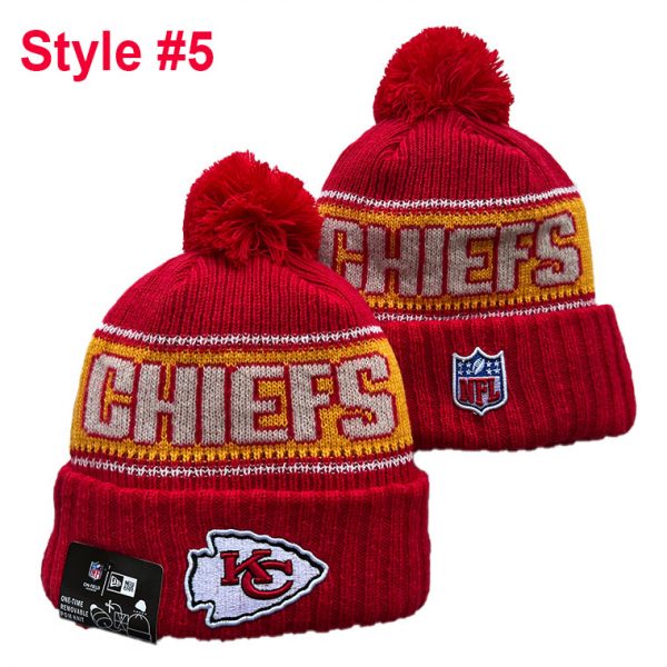 NFL Kansas City Chiefs Football Knit Beanie, Football Knit Hat