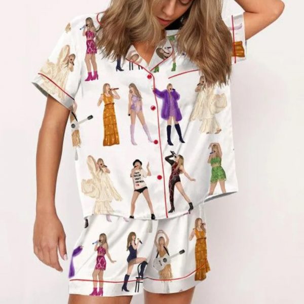 Taylor Swift Version’s Eras Tour Christmas Satin Pajamas